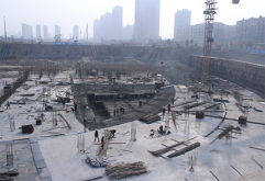 2015年是新洪城大市场项目建设年，继洪大集团与中建二局签署正式合作协议后，中建二局更是科学组织，周密部署，精心施工，每天早上7点上千建筑工人就开始紧张施工，日夜兼程加快项目建设，确保市场交易区如期竣工。