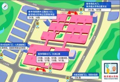 途经新洪城大市场的15条公交线路以及新洪城大市场站台位置地图