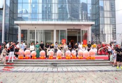  9月8日，新洪大C4写字楼楼下花团锦簇、人潮涌动、喜气洋洋。涂芬芬精心装扮，和客户、朋友们一起隆重庆祝，由她一手创立的涂涂婴幼品牌再次升级——“涂涂婴幼品牌运营中心”盛大开业！