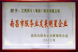 2012年南昌市服务业发展明星企业