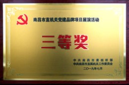 洪大集团荣获南昌市直机关党建品牌项目展演活动“三等奖”