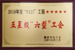 江西洪大(集团)股份有限公司工会喜获目前最高级的"五星级六型工会"以及"创新工作先进单位"两项殊荣。