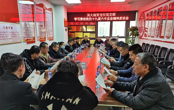 党建文化 | 洪大商贸连锁党支部组织学习贯彻党的十九届六中全会精神